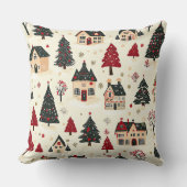 ヴィンテージウッドランドのクリスマスパターン(9) クッション (正面)