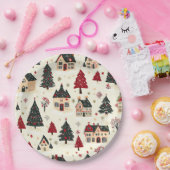 ヴィンテージウッドランドのクリスマスパターン(9) ペーパープレート (パーティー)