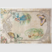 ヴィンテージウッドランドの妖精&蝶のデコパージュ 薄葉紙 (正面)
