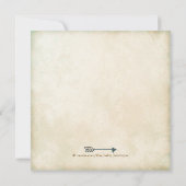 ヴィンテージウッドランドディアアントラーベビーシャワー 招待状 (裏面)