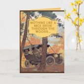 ヴィンテージウッドランドハッピーハローウィンカード カード (黄色い花)