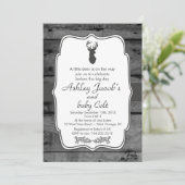 ヴィンテージウッドランドバンビベビーディアベビーシャワー 招待状 (スタンド正面)