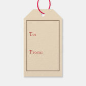 ヴィンテージウッドランドファーザークリスマスプレゼントラベル ギフトタグ (裏面)