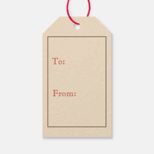 ヴィンテージウッドランドファーザークリスマスプレゼントラベル ギフトタグ (裏面)