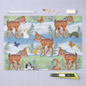 ヴィンテージウッドランドフェイムバニーダックパピーチャイルドベビー 薄葉紙 (クラフト)