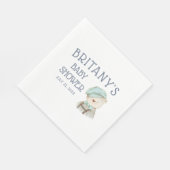 ヴィンテージウッドランドベア赤ちゃんシャワー スタンダードランチョンナプキン (角)