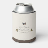 ヴィンテージウッドランドボタニカルロベバグベイビーシャワー 缶クーラー (缶裏面)