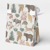 ヴィンテージウッドランド動物の赤ちゃんシャワー フェイバーボックス (裏面サイド)