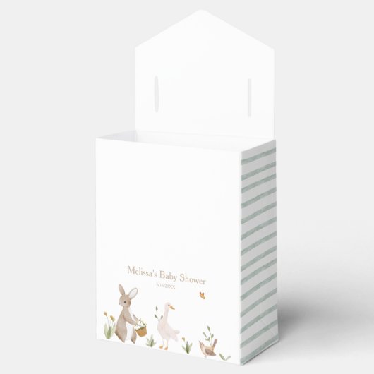 ヴィンテージウッドランド動物ベビーシャワーゲストパーティー フェイバーボックス (オープン)