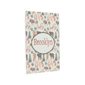 ヴィンテージウッドランド動物子供部屋 メタルプリント (3/4)