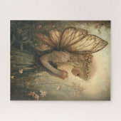 ヴィンテージウッドランド妖精とフローラクラウン ジグソーパズル (横)