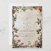 ヴィンテージウッドランド結婚・ベリー セーブザデート (正面)