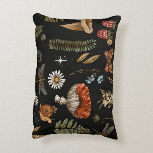 ヴィンテージウッドランド自然シームレスパターン。甘仁田 アクセントクッション (裏面(縦))