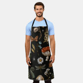 ヴィンテージウッドランド自然シームレスパターン。甘仁田 エプロン (着用した状態)