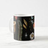 ヴィンテージウッドランド自然シームレスパターン。甘仁田 コーヒーマグカップ (正面左)