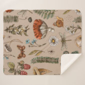 ヴィンテージウッドランド自然シームレスパターン。甘仁田  シェルパブランケット (正面(横))