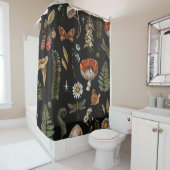 ヴィンテージウッドランド自然シームレスパターン。甘仁田 シャワーカーテン (インサイチュ)