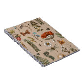 ヴィンテージウッドランド自然シームレスパターン。甘仁田 ノートブック (右側)