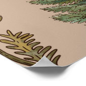 ヴィンテージウッドランド自然シームレスパターン。甘仁田 ポスター (角)