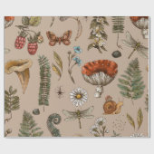 ヴィンテージウッドランド自然シームレスパターン。甘仁田 ラッピングペーパー (フラット)