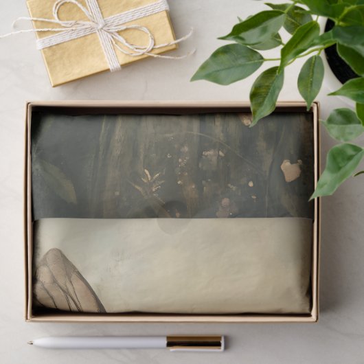 ヴィンテージウッドランド・フェアリーと王冠のデコパージュ 薄葉紙 (ギフト)