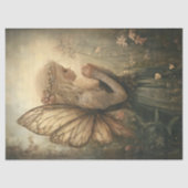 ヴィンテージウッドランド・フェアリーと王冠のデコパージュ 薄葉紙 (正面)