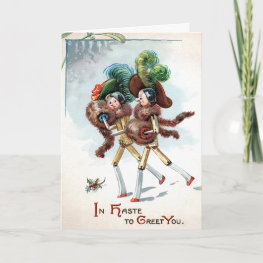 ヴィンテージウッドールレディーズホリデーカード シーズンカード (正面)