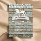 ヴィンテージウッド乗馬誕生日 招待状