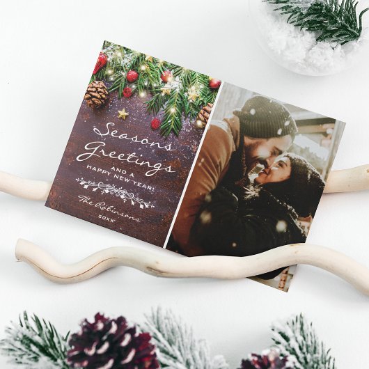 ヴィンテージウッド季節のごあいさつ写真 シーズンカード