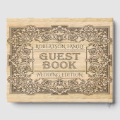 ヴィンテージウッド焼き彫りルックゲストブック ゲストブック (裏面)