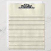 ヴィンテージウッド版木、銅版、版画ゴシックレターヘッド (正面/裏面)