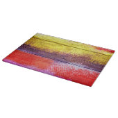 ヴィンテージウッド絵画抽象芸術#12 カッティングボード (角)