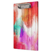 ヴィンテージウッド絵画抽象芸術#2 クリップボード (左)