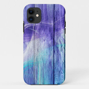 ヴィンテージウッド絵画抽象芸術#7 iPhone 11 ケース