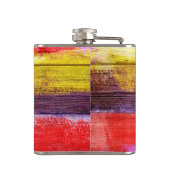 ヴィンテージウッド絵画抽象芸術#8 フラスク (裏面)