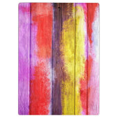 ヴィンテージウッド絵画抽象芸術#9 クリップボード (裏面)