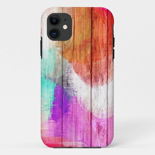 ヴィンテージウッド絵画抽象芸術 Case-Mate iPhoneケース (裏面)