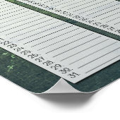 ヴィンテージウッド背景の誕生日カレンダー ポスター (角)