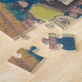 ヴィンテージウッ日本のドブロック炉弁滝大山 ジグソーパズル (側面)