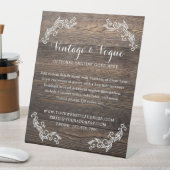 ヴィンテージウッ素朴ドカントリーファーエレガントムブティック 台座サイン (インサイチュ)