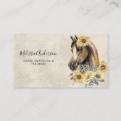 ヴィンテージウマ科のウスサンフラワーズエクエストリアン 名刺 (正面)