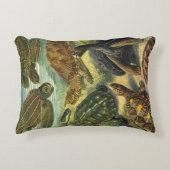 ヴィンテージウミガメとウミガメby Ernst Haeckel アクセントクッション (正面)