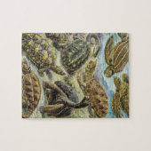 ヴィンテージウミガメとウミガメby Ernst Haeckel ジグソーパズル (横)