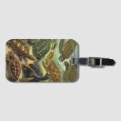 ヴィンテージウミガメとウミガメby Ernst Haeckel ラゲッジタグ (正面横)