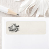 ヴィンテージウミガメパーソナライズされたウミガメ ラベル (インサイチュ)