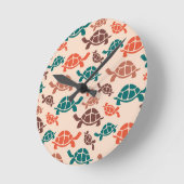 ヴィンテージウミガメ時計 ラウンド壁時計 (傾斜)