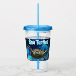 ヴィンテージウミガメ海 アクリルタンブラー