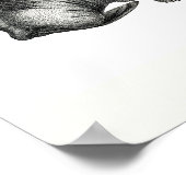 ヴィンテージウラススケッチデザインイメージスケッチ ポスター (角)