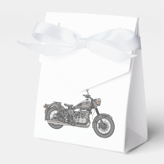 ヴィンテージウラルモーターサイクルペンシルスタイルイラストレーション フェイバーボックス (正面サイド)