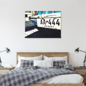 ヴィンテージウルグアイの車の南アメリカ旅行 キャンバスプリント (インサイチュ (寝室))